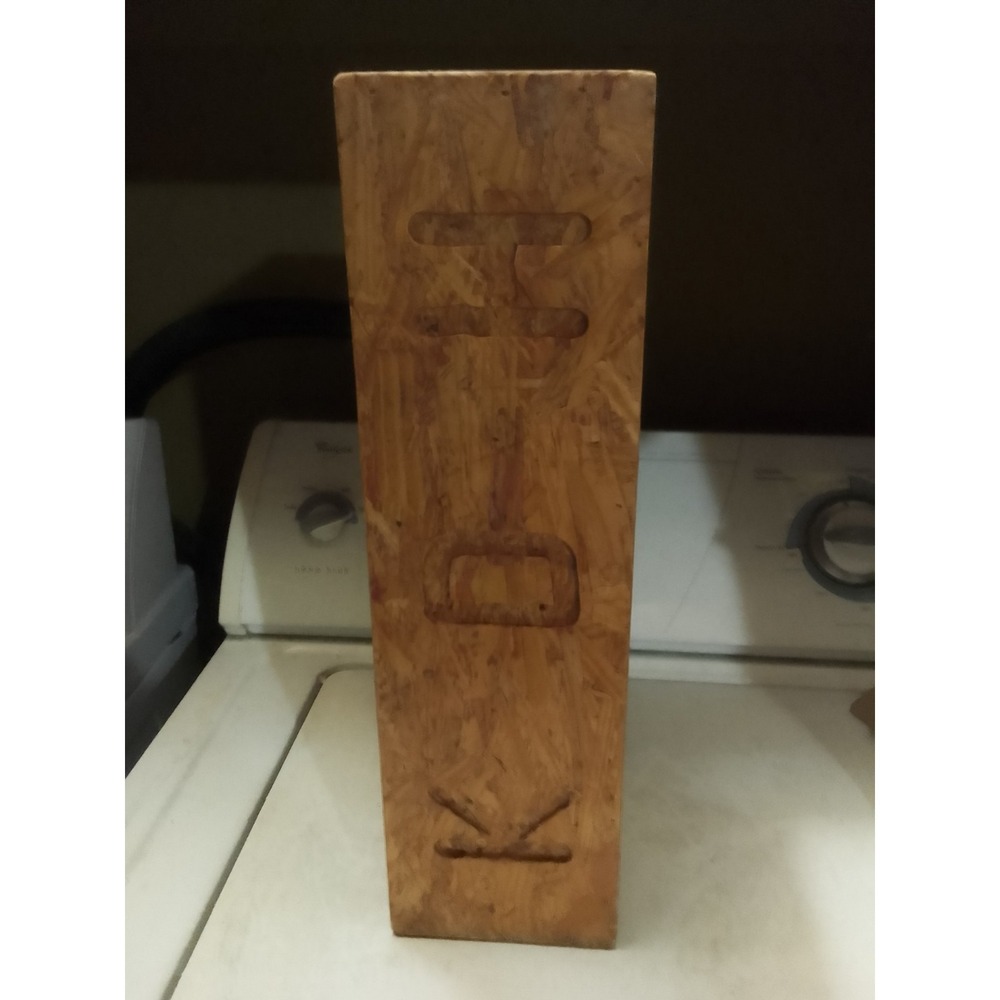Handcrafted Wood 3 Compartment Shelf/ Box Initials Carved In It K O H Demensions - Picture 7 of 12